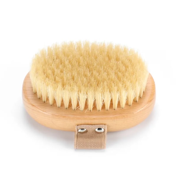 2 Pack Dry Brushing -vartaloharja pehmeillä ja jäykillä luonnonharjaksilla, vartaloa kuoriva kuorintaharja selluliitille ja lymfaattiseen, kuivavartalohierontaan