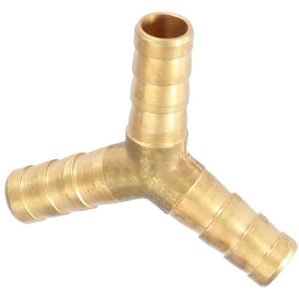 4 stk. 8 mm 3-vejs Y-formet messingforbindelse med modhager, T-kobling til luft-, gas- og vandtilslutninger