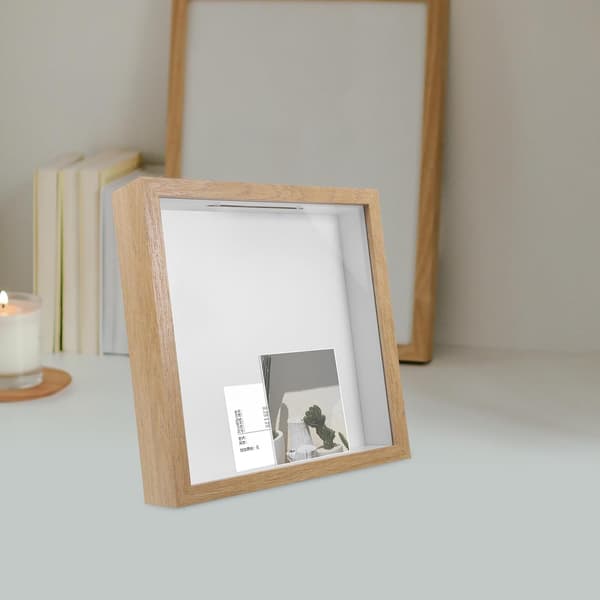 Treramme Fotorammer 3D Hul Minimalistisk Kaffe Tre PVC Multifunksjonell