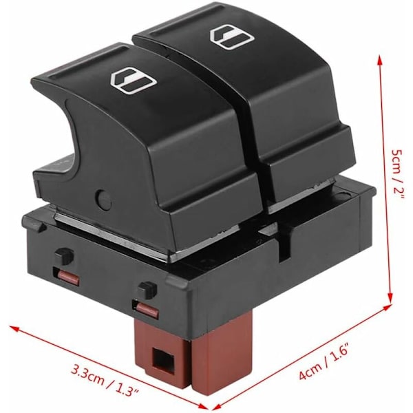 Power Window Switch Double Button Power Window Switch Double Window Button DC 12V Control Window Lift Button