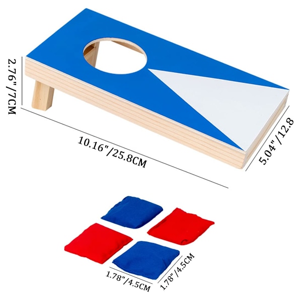 Superkul, bärbar mini-belagd träbräda  Bordsskiva Mini Bean Bag Toss-spel för barn och vuxna gjord för en fantastisk liten present