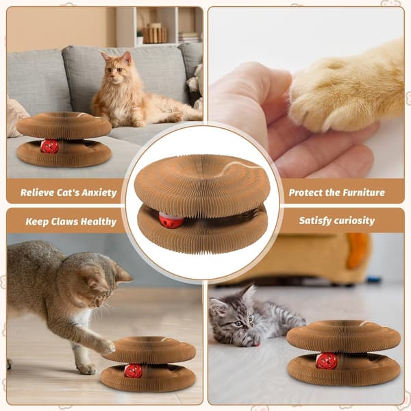 Sammenleggbar klorematte for katter med ball og bjelle – magnetisk design, flere spillmoduser