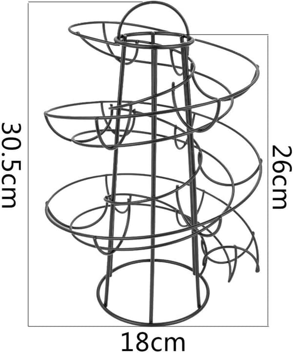 Eggdispenser Spirallagring, Metalljern Spiral Eggestativ Egg Ra
