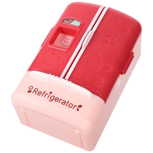Realsitisk Miniature Legetøj Delikat Mini Hus Dekoration Dekorativ Mini Køleskab Dekoration Rød 12X7.3CM Red 12X7.3CM