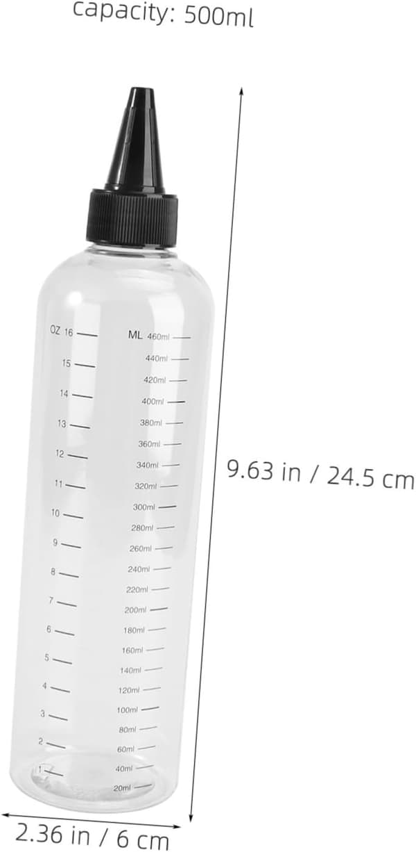 8-pakning graderte klemflasker 500 ml med fine tupplokk