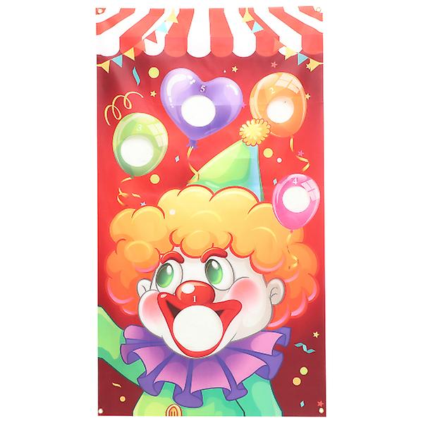 Halloween Circus Carnival Sandbag Game Flags Sandbag Game Flags Clown Throwing Hanging Flags Funny O