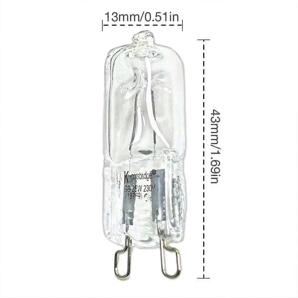 G9 Oven Lamp High Temperature Resistant Durable Halogen Bulb For Refrigerators Ovens Fans 40W
