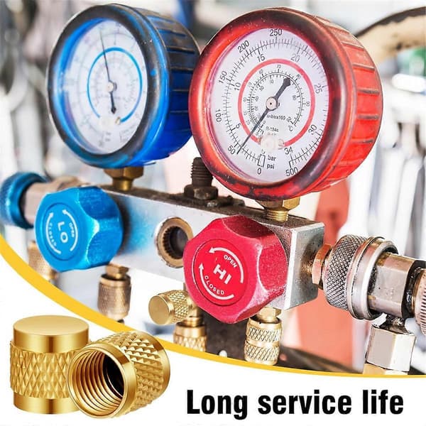1/4 Flare Lock, Rund Messing med Neopren O-ring Tetning HVAC Ventillokk