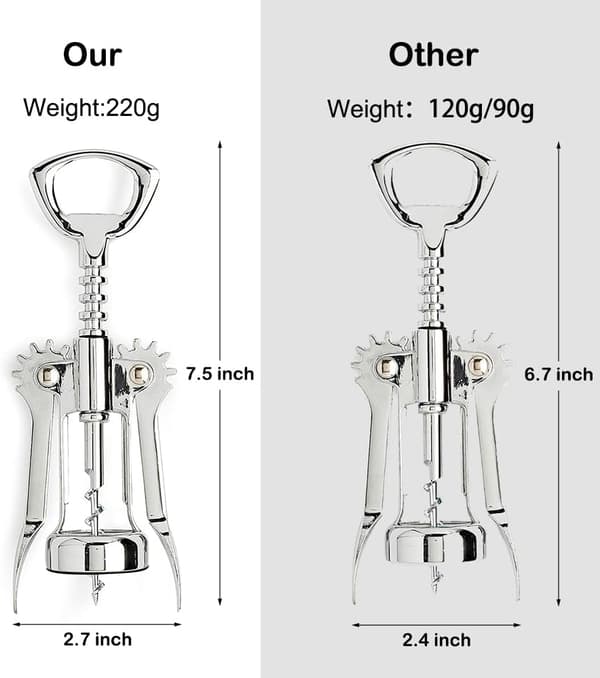 220g Wine Corkscrew Wine Bottle Opener - Silver