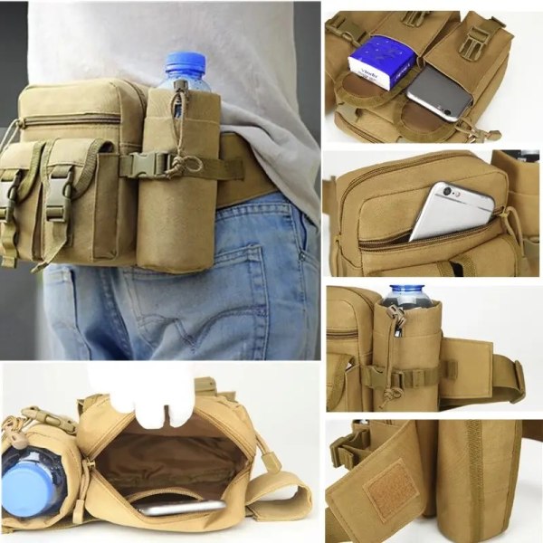 Taktiskt inspirerad Sports Utility Chest Pack. Bröstväska för män med inbyggd telefonhållare. Denna Rig Pouch-väst är perfekt för arbete