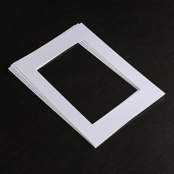 25 stk Hvite Bildeinnraminger Hvite Bildeinnraminger Passepartouter Bildeinnraminger Passepartouter Bildeinnramingspapir Fotomatter (FMY)