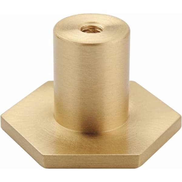 10 stk. solide messingknapper til skabe og skuffer, dekorative møbelknapper i kobber, guld, sekskantede, 30 mm