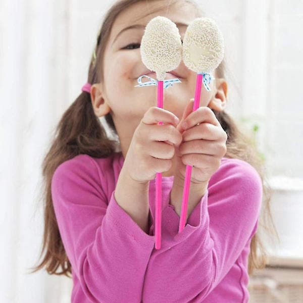 100 stk. slikkepindstave, Marshmallow