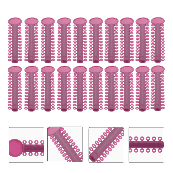 1040 stk. Ligaturbånd Udskiftning Elastiske Tandregulerings Elastiske Bånd Til Tænder Lilla 6,4X1,2X0,2CM Purple 6.4X1.2X0.2CM