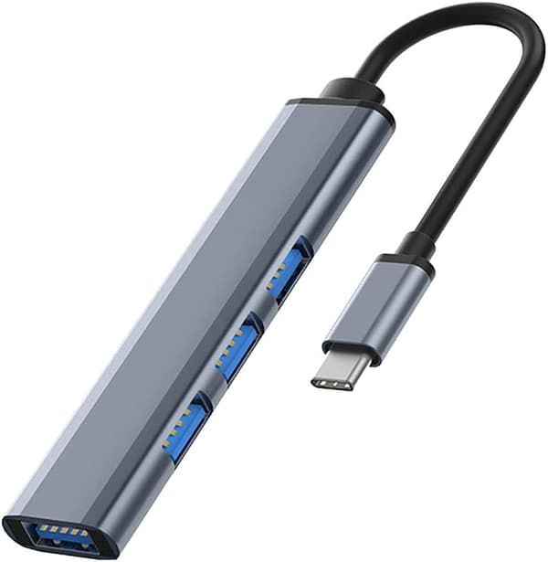 USB C - 4-i-1 multiport USB for PC-dokkingstasjon hub USB c til USB-adapter USB C med 1 USB 3.0 og 3 USB 2.0 Type C-hub