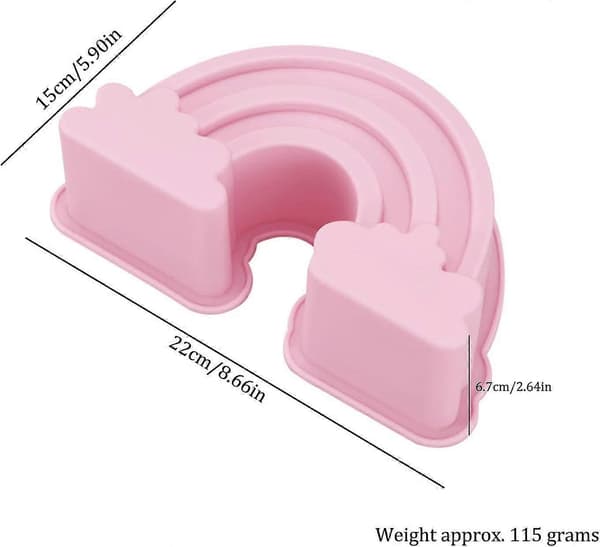 Rainbow Cake Mold, Chocolate Candy Gumpaste Molds, Rainbow Cake Pan Cake Mold, Silicone 3d Rainbow Mold, Rainbow Pudding Mold, Baking Pan