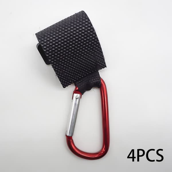 Red 4 pcs Diaper Bag Hooks, Stroller Hooks Stroller Clip Stroller