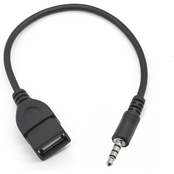 USB til 3,5 mm Jack-adapter - USB 2.0 til han-stereolydstik, 2 stk. til pc og enheder