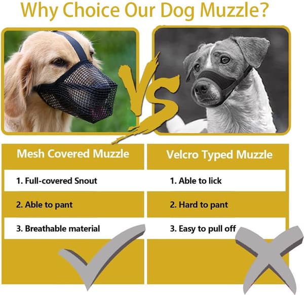 Dog Muzzle - Snout 26-31 cm - Size L - Nylon Muzzle - Quick Release - Adjustable - Anti-Bite - Anti-Barking - Breathable - Black