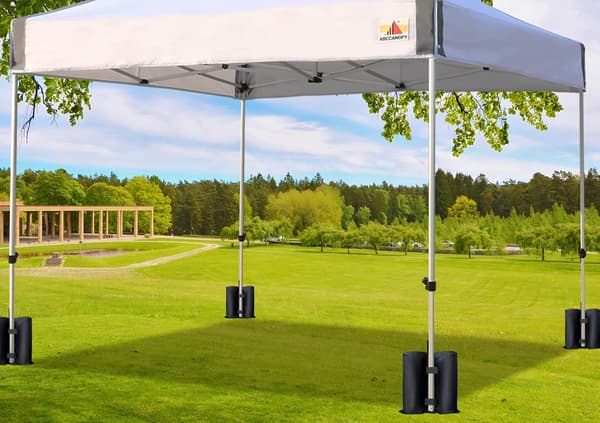 (Svart) 4-pack Gazebo viktväskor Industriell kvalitet Tunga Dou