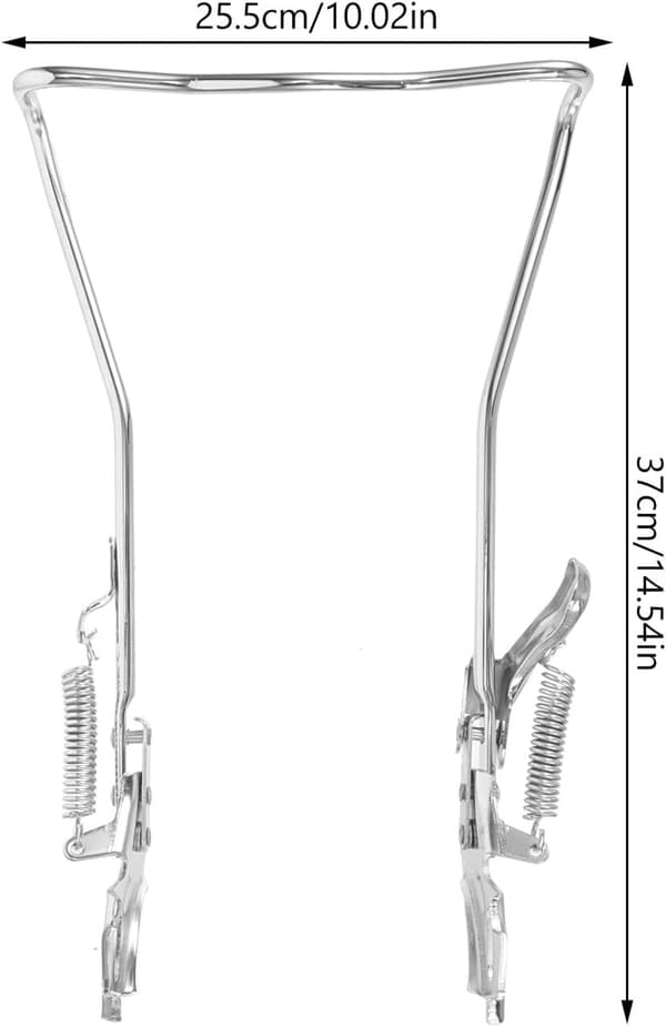 24-inch Silver Metal Bicycle Kickstand, Double-Sided Bike Accessory, Professional Replacement