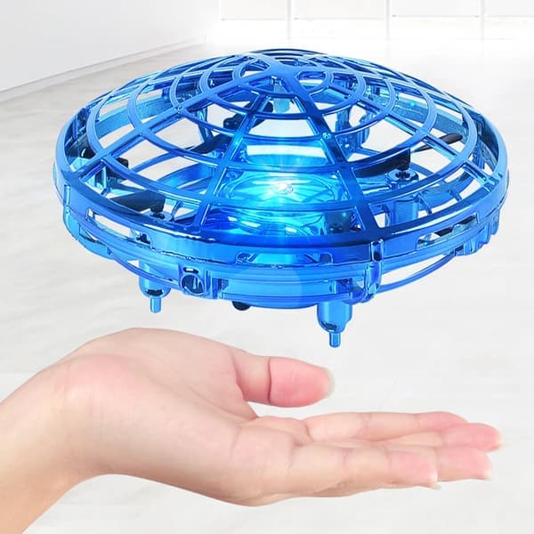 Mini UFO RC Drone – Infrarød Håndsensor Induksjonshelikopterleke for Barn – Blå