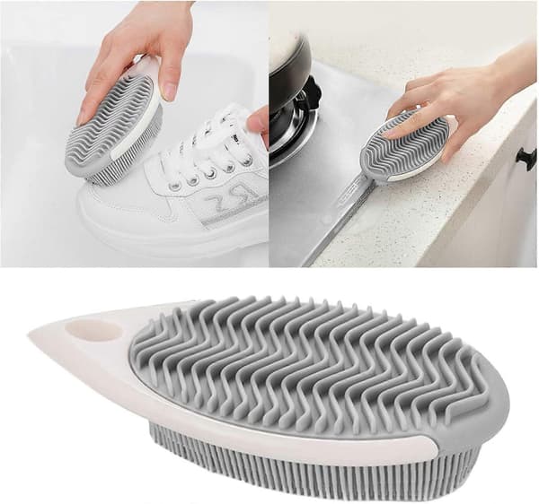 Silicone Washing Brush Multifunctional Cleaning Brush Practical Kitchen Utensils (as shown, one size fits all)