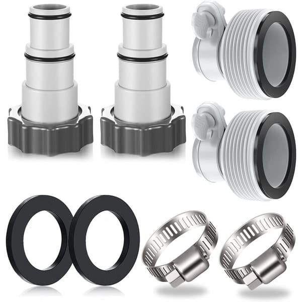 4 STK slangeadapter til pool, slangeadapter til pool, adapter til Intex-pool, slangeadapter til pool, pumpeadapter, tilslutning f