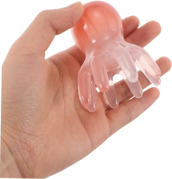 Octopus Claw Head Scalp Massager 2pcs Manual Scalp Massage Comb Pink Meridian Scraping Tool