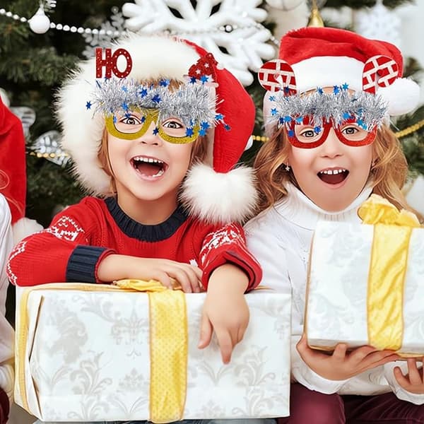 Stykker juleglasstativ, festglasstativ julefestglas, julefestgaver til voksne med glasstativ til børnefester