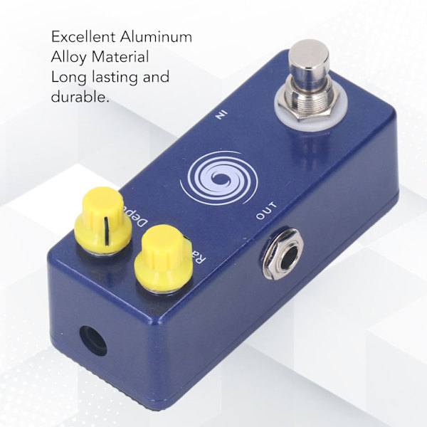 Multi Effekt Gitarrpedal Aluminiumlegering Elektrisk Gitarr Effektpedal för Uppträdande DC 9V 12mA