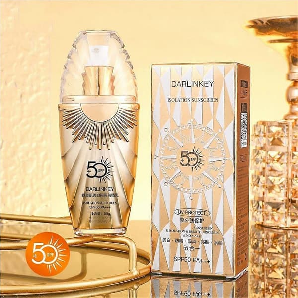 50G 5 IN 1 DARLINKEY Moisturizing Sunscreen Spf50+ Refreshing Not Sticky Facial Isolating Sunscreen Premium