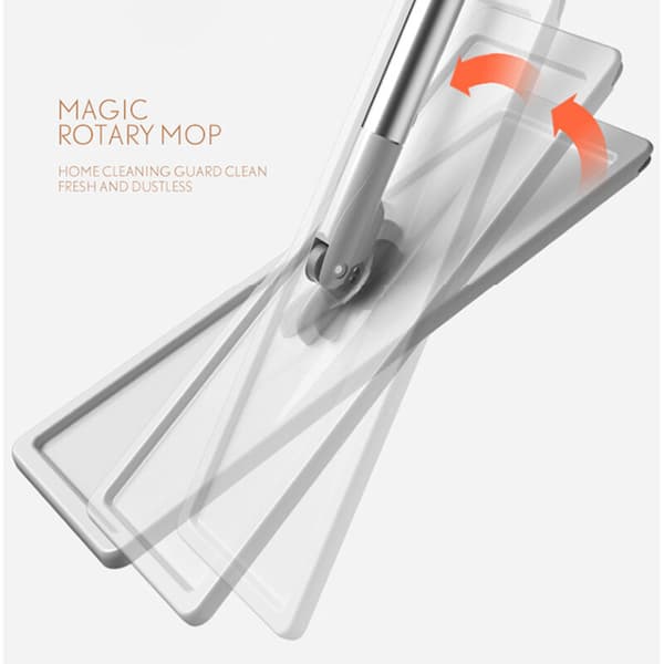 360 Degree Rotating Flat Mop Set, Hands-Free, Wet and Dry, Mop + 3 Cloths
