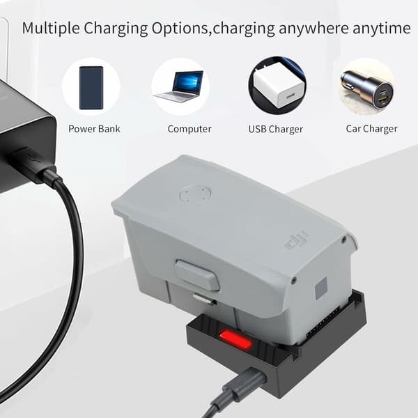 USB-batterilader med PD/QC for DJI Air 2S, Mavic Air 2-drone, tilbehør til ladestasjon
