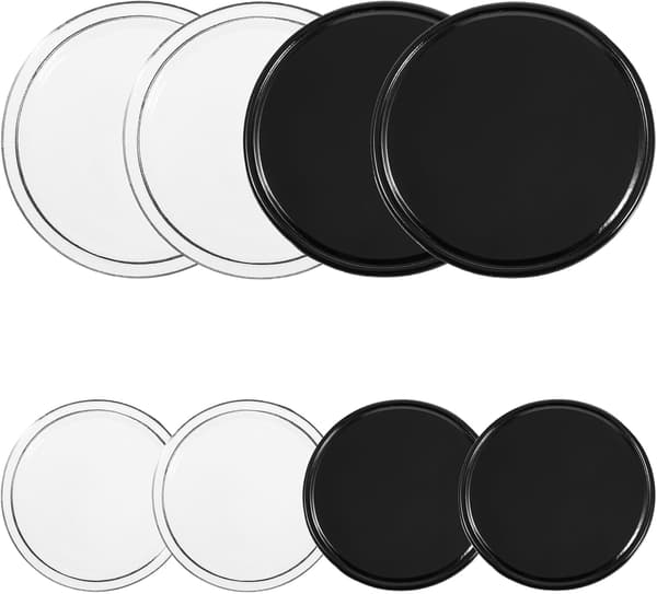 8 st klibbiga gelkuddar i silikonfunktion för (vit svart)