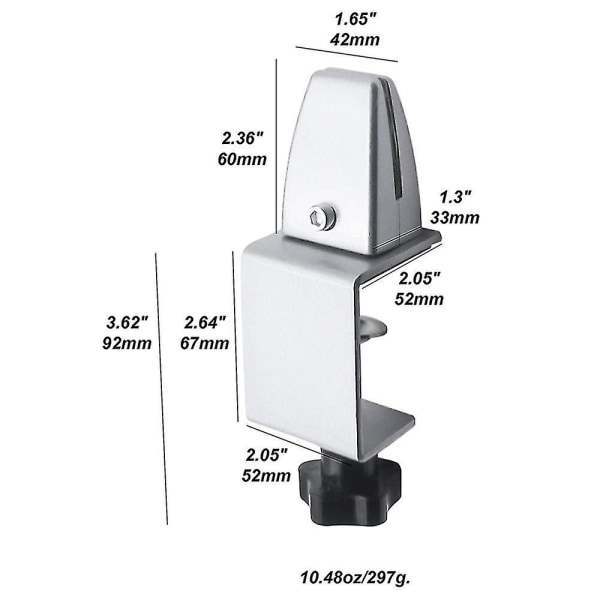 4 stk. Kontor Skrivebordsdeler Klemme Privatlivs Skærm Klip Holder Beslag Skærm Baffle Klemme Partition Fo