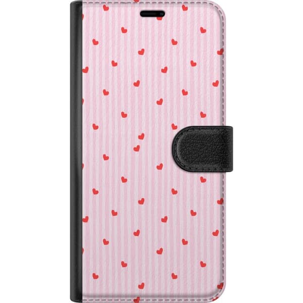 Compatible Wallet Case for Samsung Galaxy S26 Pink Hearts