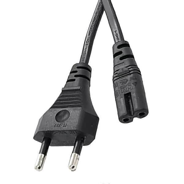 Universal strømkabel 1.5M 2-hullers opladerkabel 8-tegns hale til LED LCD TV Samsung Printer Pow