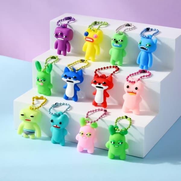 Sød Monster Vedhæng Nøglering Dukke Blind Box (24-pak)
