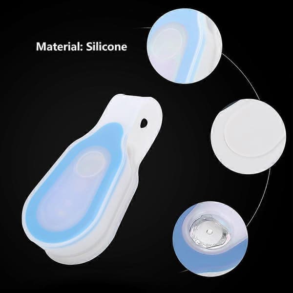 Løpelys for løpere, vanntett bærbar LED Mini Natt Knapp Silikon Klips Lampe Strobelys (Blå)