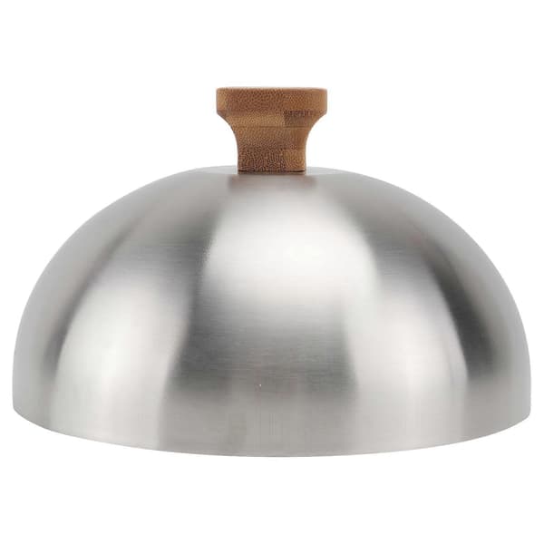 1 stk. husholdningsmadbeskyttelse i rustfrit stål, bøfbeskyttelse, oliesikker madbeskyttelse (sølv)