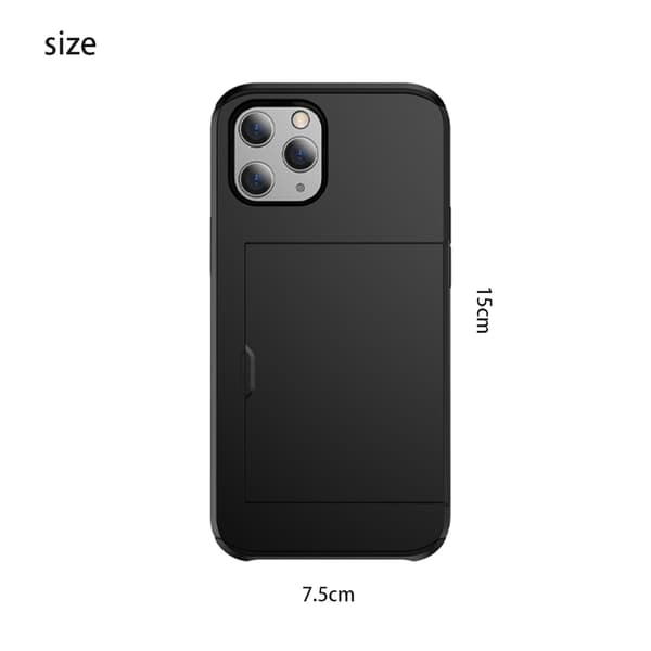 Kompatibelt iPhone 14 Pro cover med kortholder - Sort - 1 stk
