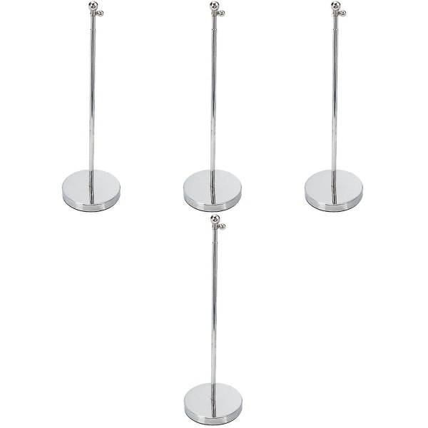 4 stk. Husstands Flagstangs Holder Slidstærkt Flagbase Teleskopisk Flagstang Kontor Tilbehør 4stk 50x9cm 4pcs 50x9cm