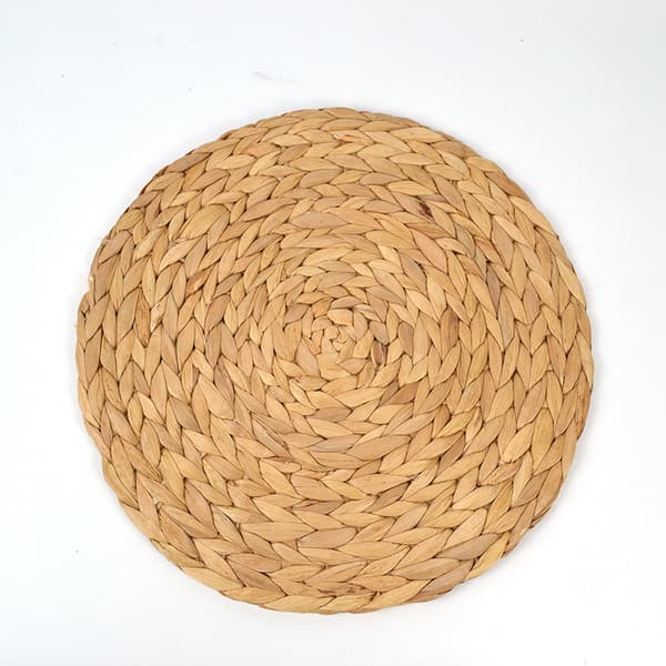 6 x Vannhyasint Bordbrikker Runde 30 CM, Kvalitetsvevde Kurvunderlag, Pl D D