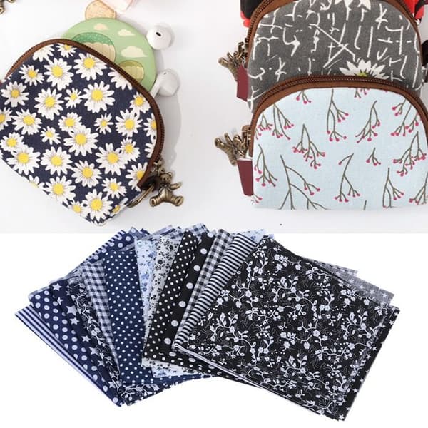14 pcs printed cotton fabric, patchwork fabric, sewing accessories, crafts, DIY