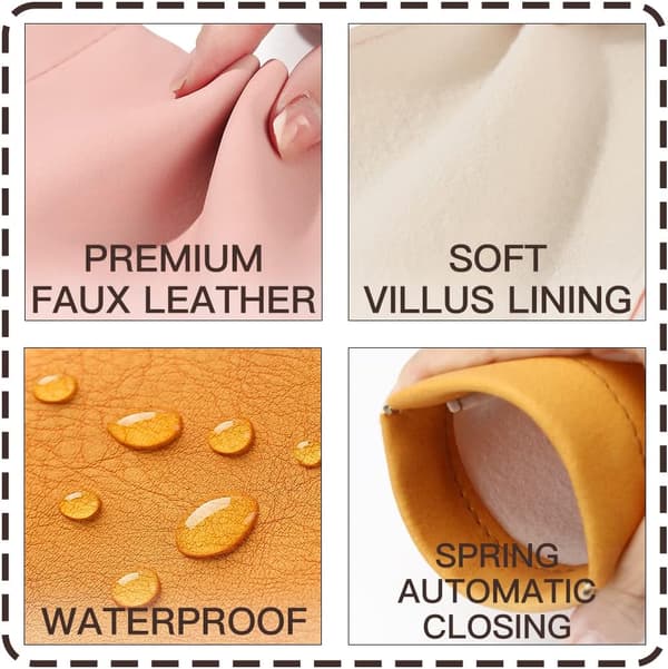 Eyeglass Case 4-pack, wxspsses Case for Women and Men, PU Soft Glasses Sunglasses Case Portable