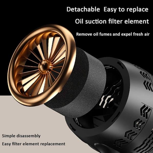 Portable Kitchen Hood with 360° Rotating Adjustable Bracket, Powerful Suction, Quiet Operation