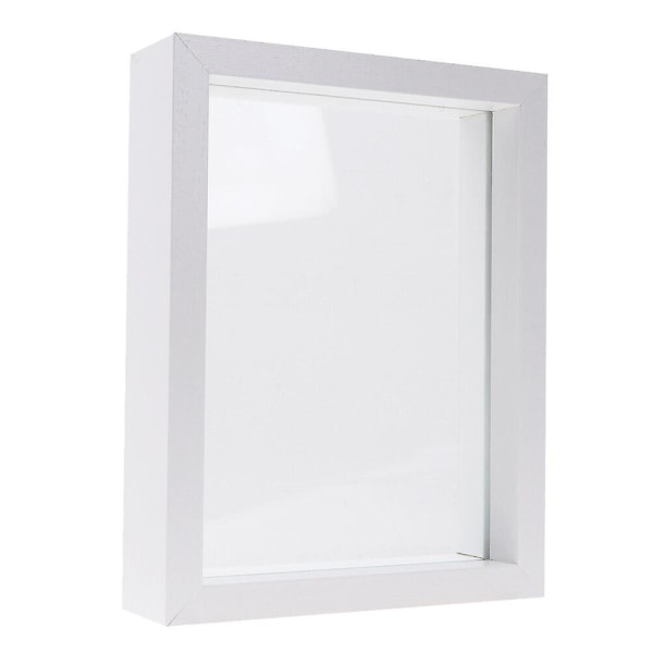 1 kpl kaksipuolinen lasivalokuvakehys läpinäkyvä näytepidike KuvakehysValkoinen20,5x16,6 cm White 20.5x16.6cm