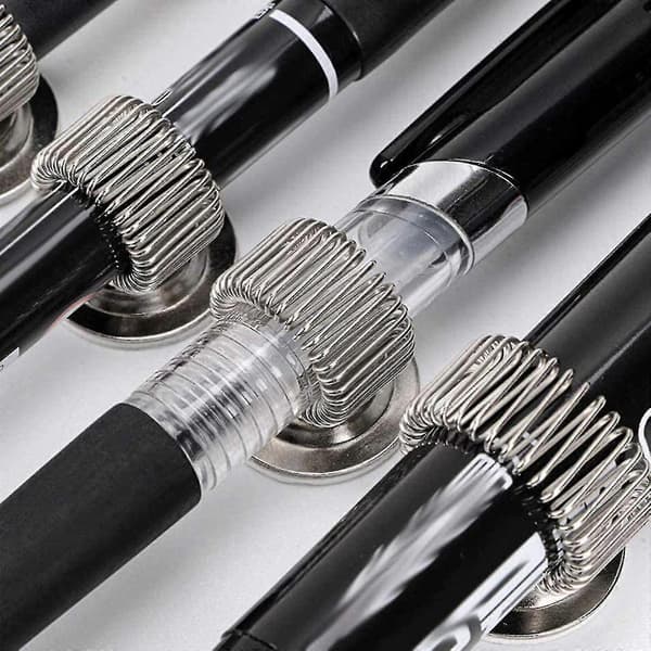 Pen Holder Clips, 4 Pcs Portable Adjustable Metal Spring Loop Clips For Markers, Pens, Pencils, Office And School Supplies (silver)