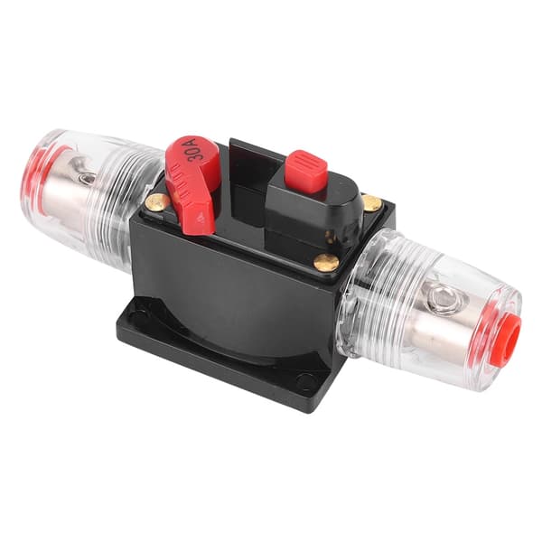 Car Truck Audio Amplifier Reset Switch Fuse Holder Accessories DC 12-24V 30A
